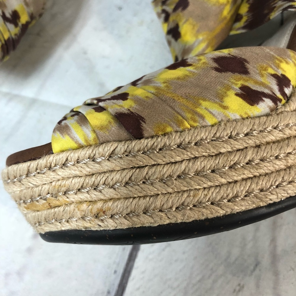 UGG Yellow Ribbon Espadrille Platform Sandal 7 - Picture 5 of 8